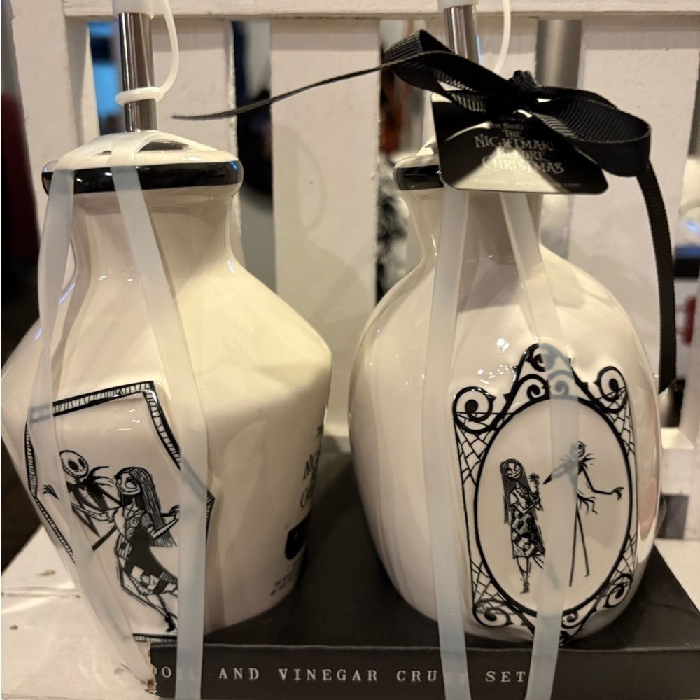 Rae Dunn/Disney Black and White Cruet Set